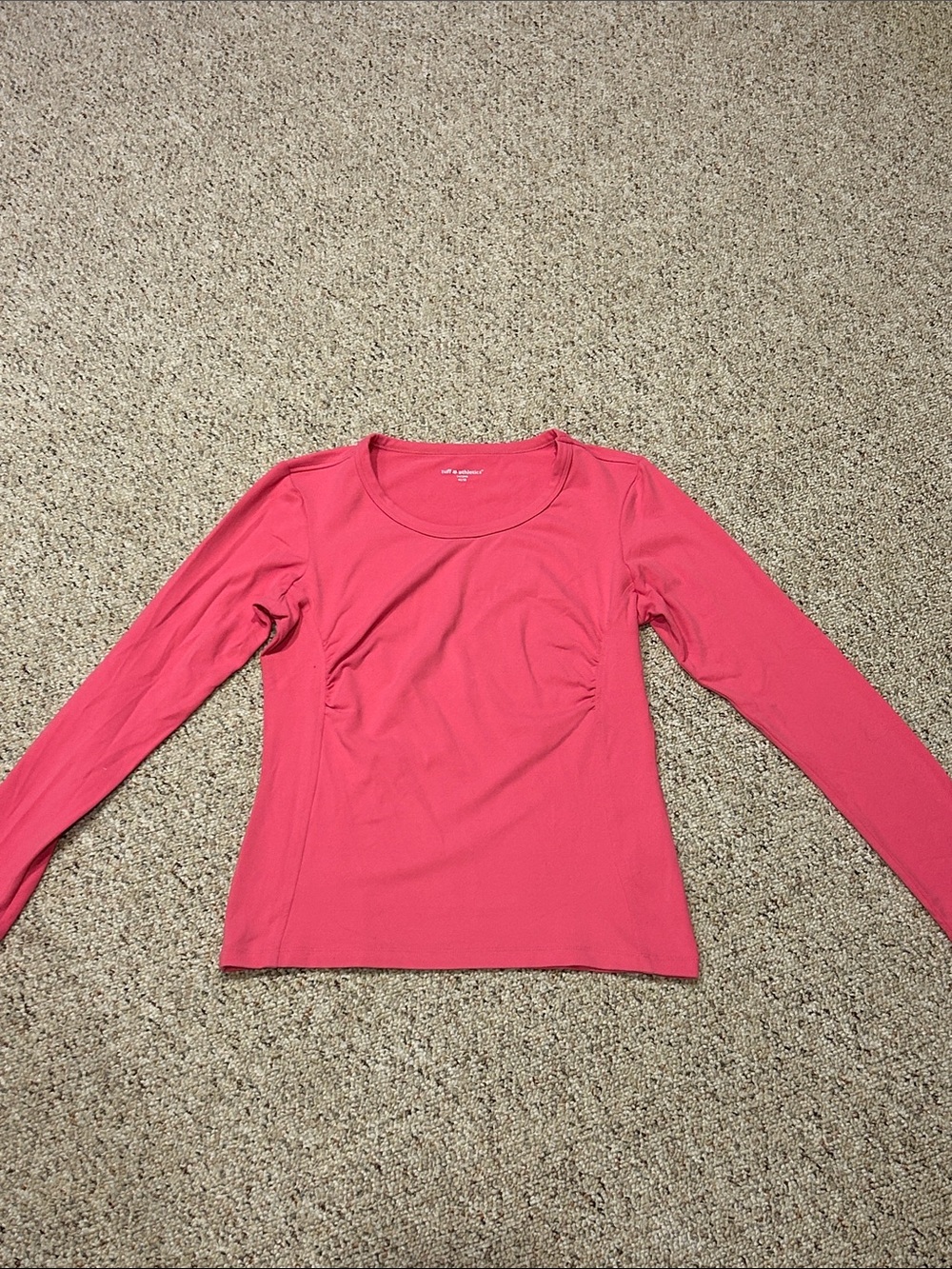 Tuff Athletics Women’s Long Sleeve Scoop Neck Top - Coral Pink